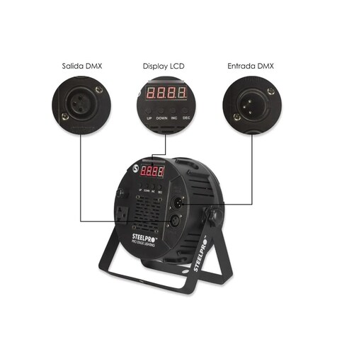 Par Luces Steelpro Par40x3 Par De Led Rgb 3 En 1
