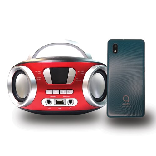 Alcatel 5002B 2/32gb Verde Kit + Reproductor de audio Bluetooth TFL radio