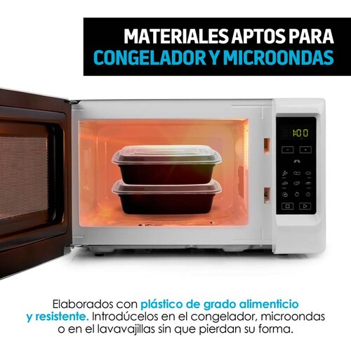 Contenedores para Alimentos Reutilizables 1 Litro 21 Pz Redlemon