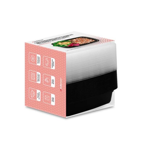 Contenedores para Alimentos Reutilizables 1 Litro 21 Pz Redlemon