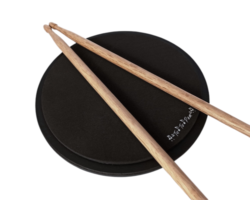 Pad Practicador De Batería 25.3 Cm Redondo + Baquetas.