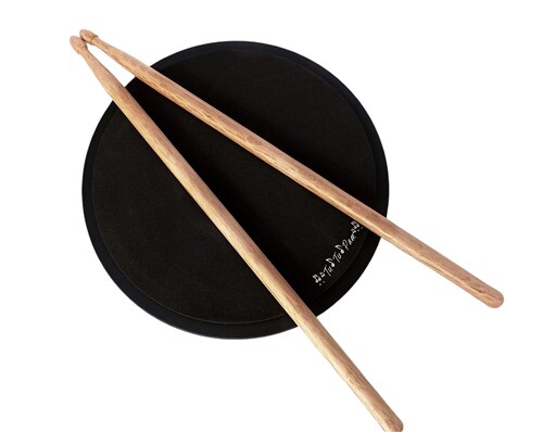 Pad Practicador De Batería 25.3 Cm Redondo + Baquetas.