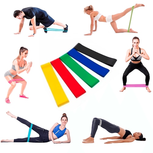 5 Bandas elasticas de resistencia para hacer ejercicios con ligas de  ejercicio