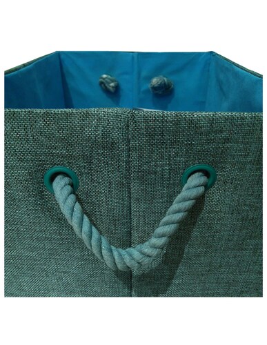 Cesto de Ropa Tela Turquesa con Imán 40x30x60 cms CasaMia