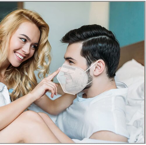 50 piezas de cubrebocas KN95. Tapabocas, Mascarillas Protectoras con 5 Capas con banda nasal confort acolchonada anti empañamiento con empaque individual