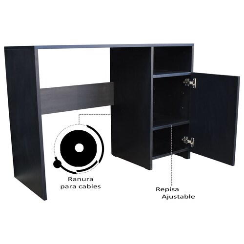 Escritorio Home Office Hogare Escritorios De Madera Negro