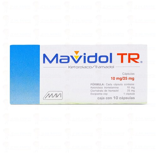 Mavidol Tr Sublingual Ketorolaco Tramadol 10 Caps 25 Mg Mavi 