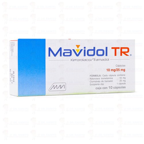 Mavidol Tr Sublingual Ketorolaco Tramadol 10 Caps 25 Mg Mavi 