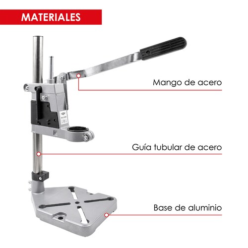 Soporte Taladro Vertical 4 Sujetadores Base Hierro 1 a 60 mm Ajustable Gutstark