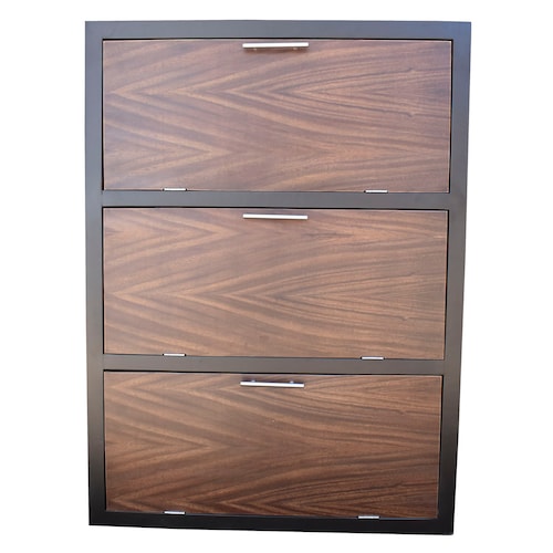 Mueble Zapatero Moderno De 36 Pares Ó 24 Pares Más Botas Chocolate Parota