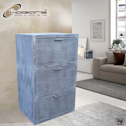 Mueble Zapatero Moderno Hasta 36 O 24 Pares  Practico Gris Vintage 