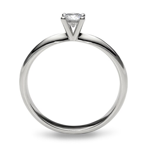 Anillo de Compromiso con 20 puntos Diamante Natural Certificado Oro 14K Amelie Joyas 