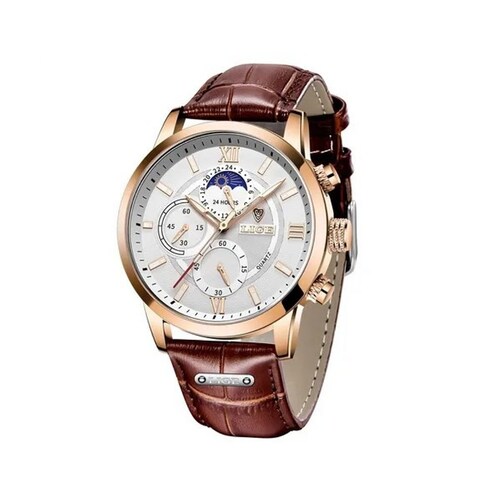 Reloj Pulsera Lige Analógico Impermeable De Cuarzo P/hombre