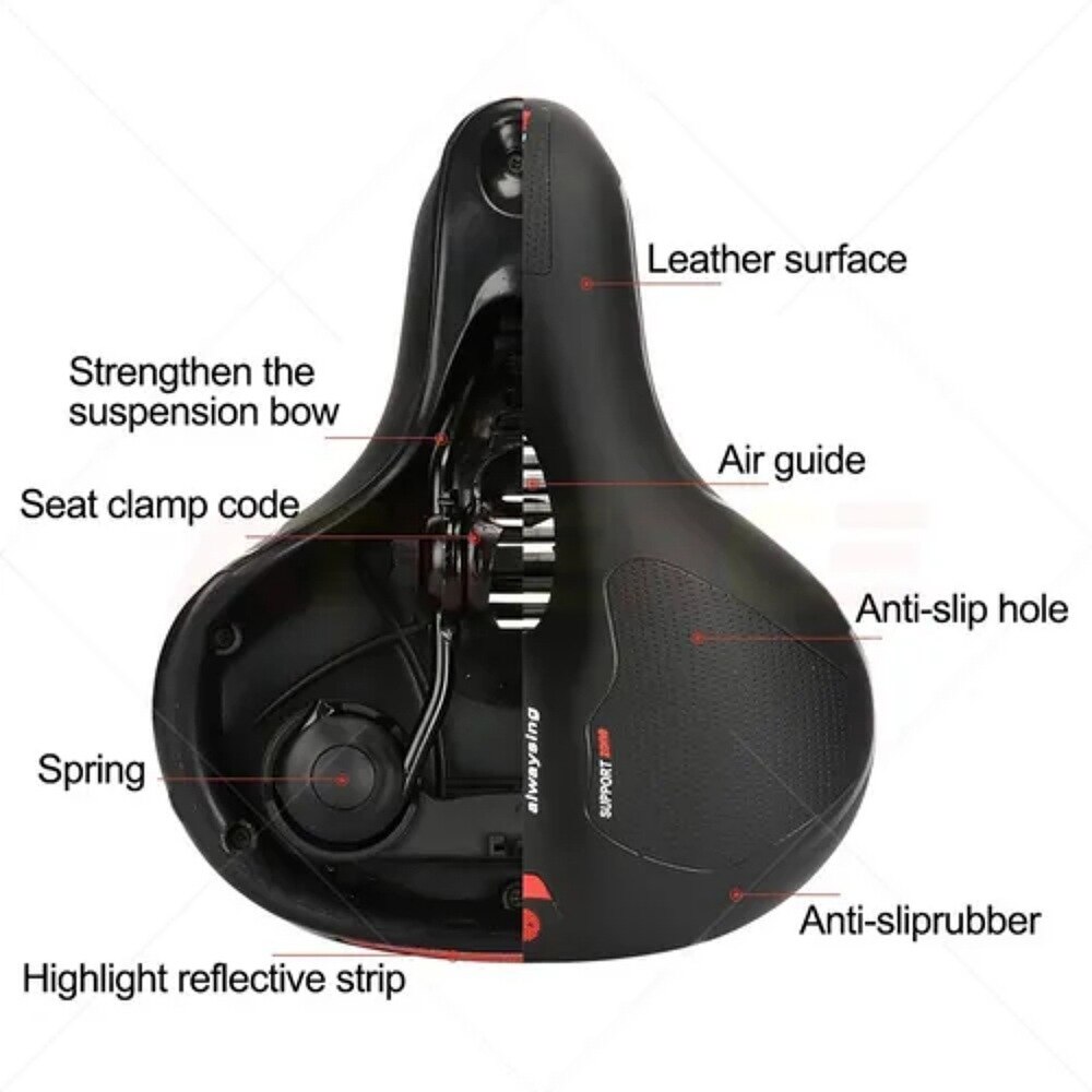 Asiento Sillin Bicicleta Mtb Cojin Suave Comodo Prostatico