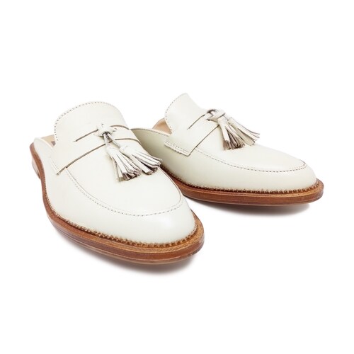 Zapato Tipo Mule Flat Dasalo Hueso En Piel Vacuno Para Dama.