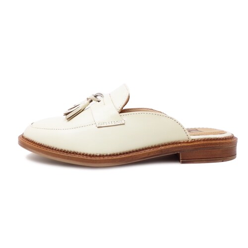 Zapato Tipo Mule Flat Dasalo Hueso En Piel Vacuno Para Dama.