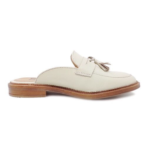 Zapato Tipo Mule Flat Dasalo Hueso En Piel Vacuno Para Dama.