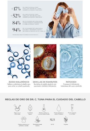 Shampoo Hidratante by Farmasi Cabello Seco Ácido Hialurónico .