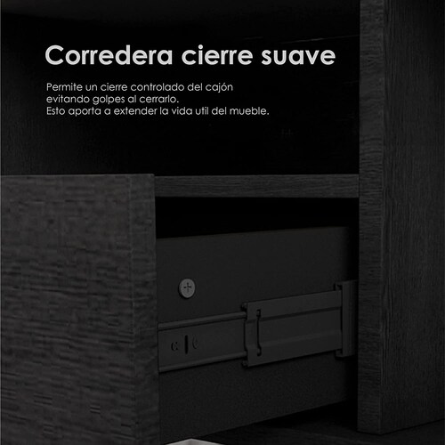 Comoda cajonera praga de 5 gavetas, MDP y cubierta efecto mármol 