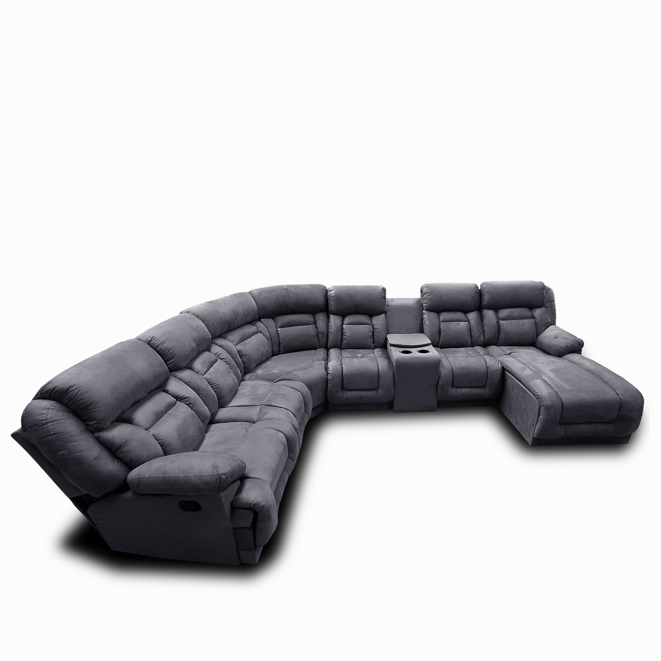 Sala Modular c/ Reclinable Marduk Gris Oxford chaise MADERIAN - Main Image