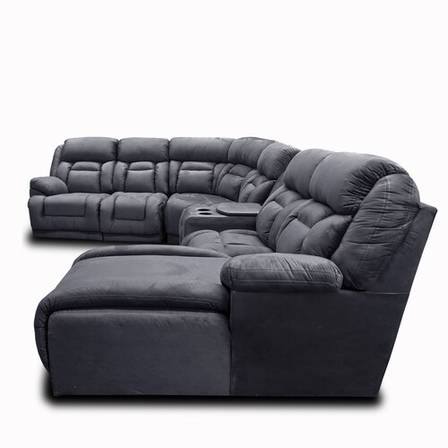Sala Modular c/ Reclinable Marduk Gris Oxford  chaise der. MADERIAN // ENTREGA EN CDMX Y ZONA METROPOLITANA