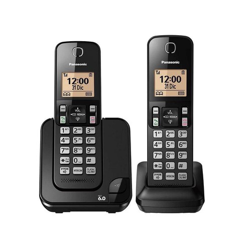 Teléfono Inalámbrico PANASONIC KX-TGC352MEB Dos Auriculares