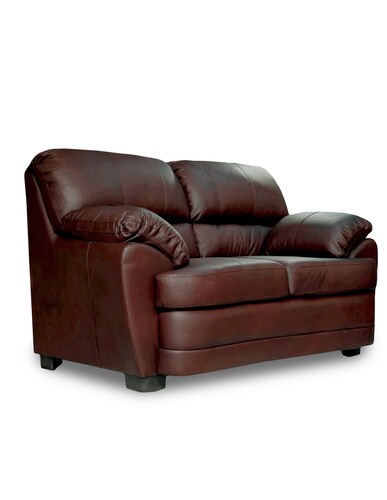 Sala de Piel Genuina Sofa Y Love Seat Florencia Color Tabaco - ConfortoPiel