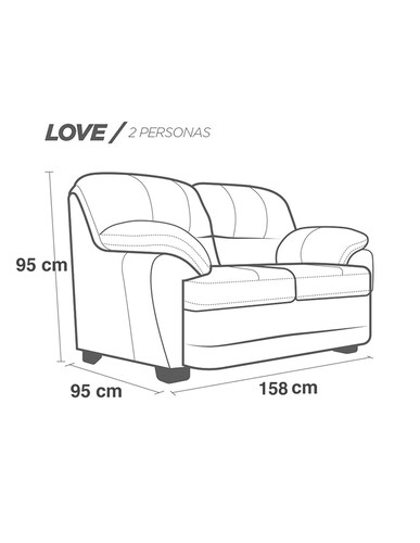 Sala de Piel Genuina Sofa Y Love Seat Florencia Color Tabaco - ConfortoPiel