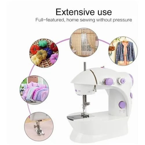 Mini Maquina De Coser Portatil 2 Velocidades 12 Puntos Luz