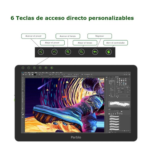 Tableta Monitor Digitalizadora Parblo Coast16Pro 16 Pulgadas