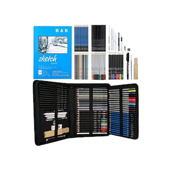 Kit De Lápices De Dibujo Marcadores Plumones Punta 145 Pcs