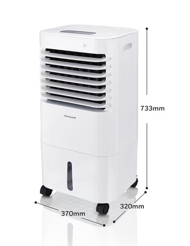 Honeywell Enfriador de Aire Evaporativo CL152 con Ionizador y Panel Antibacterial. 15 litros. Enfría hasta 19 m2