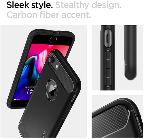 Funda iPhone 7 Funda / iPhone 7 Estuche, Spigen Rugged A medianoche