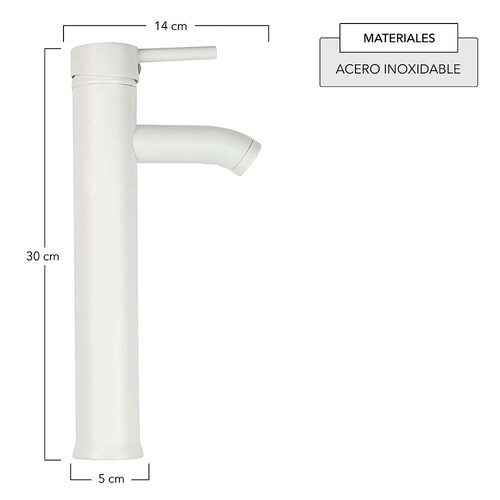 CNX Mezcladora Monomando para Lavabo, Fabricada en Acero Inoxidable, Instalación fácil y Rápida, incluye juego de mangueras