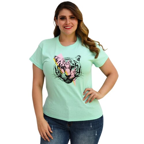 Playera talla extra, modelo 9001-38 (Menta) TIGRE 