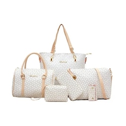 set-6-bolsas-mujer-cartera-estampada-moda-dama-cosmetiquera