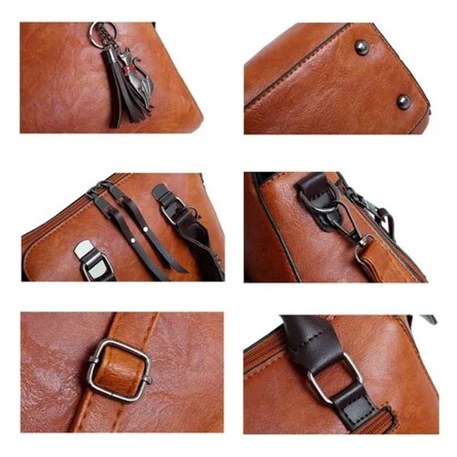 Set 4 Bolsas Moda Mujer Dama Colgante Gato Borla Versatil