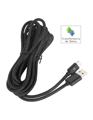 Cable Carga USB Con Indicador 3 m USB Tipo C PS5 Nintendo Switch Xbox Series Celular PC