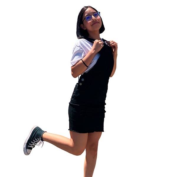 Falda Peto Jumper de mezclilla Negro