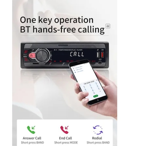 Estéreo Para Auto Fnbrli Con Mp3 2 Usb Bluetooth 1 Din