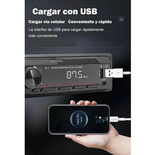 Estéreo Para Auto Fnbrli Con Mp3 2 Usb Bluetooth 1 Din