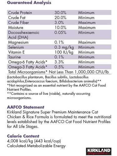 Alimento Para Gatos 11.37Kg Kirkland Signature 52296 CST