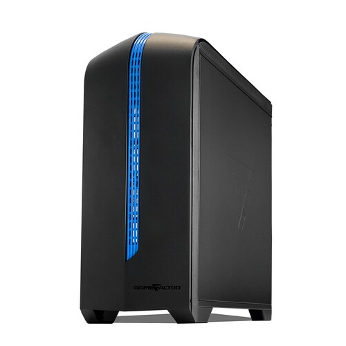 Gabinete Gamer, Micro-ATX, sin Fuente, con Panel de Acrílico Lateral, Game Factor CSG500, Azul