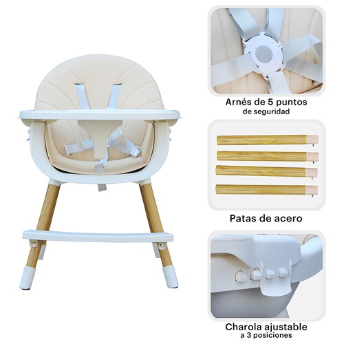 Silla Alta Periquera para Bebé 3 en 1 Lo Necesito más Pañalera de Regalo