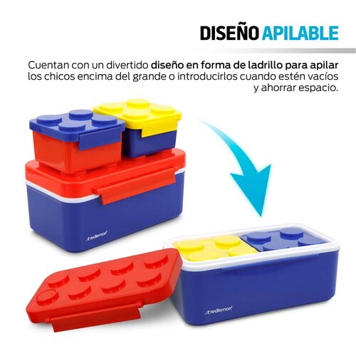 Lonchera Lego Para Niños Porta Comida Contenedor