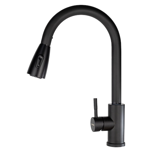 CNX Mezcadora Flexible Monomando para Fregadero Negro