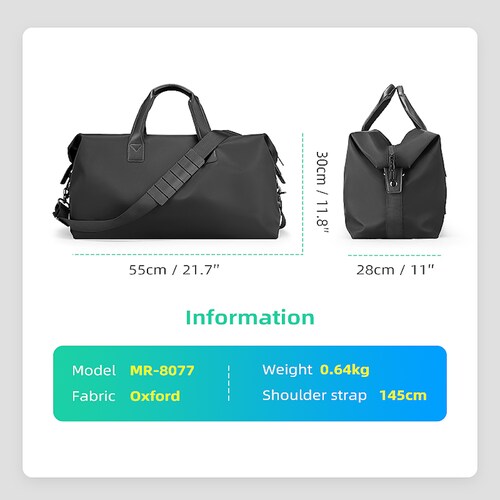 Maleta de Viaje Mark Ryden. Ideal para un viaje de negocios o fin de semana. Material repelente al agua Oxford. Modelo 8077