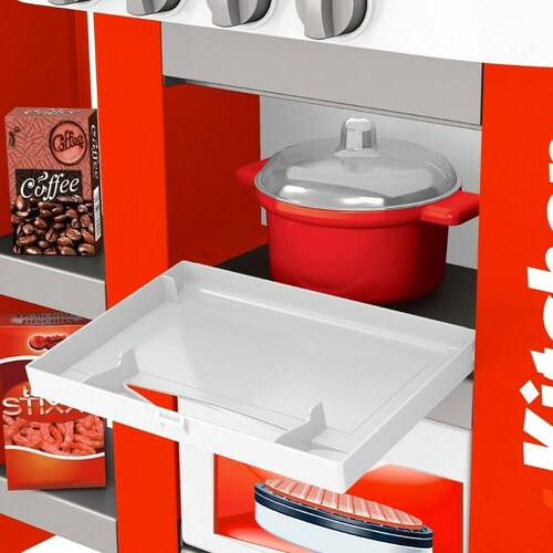 Cocina Con Agua Luz Y Sonido 53 Pzs Altura 72.53 Cm Roja