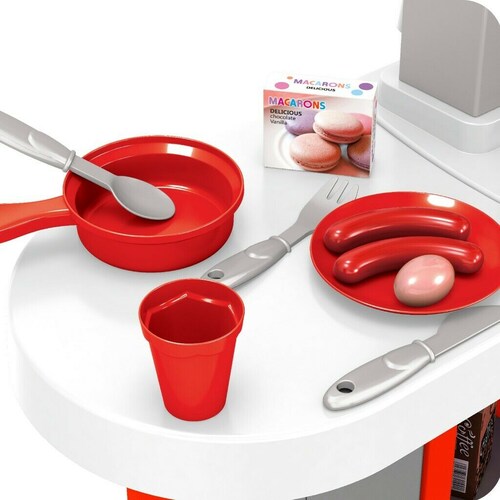 Cocina Con Agua Luz Y Sonido 53 Pzs Altura 72.53 Cm Roja