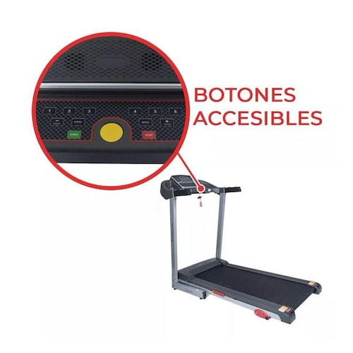  Caminadora eléctrica  110V  gris y negra Sunny Health & Fitness SF-T7860
